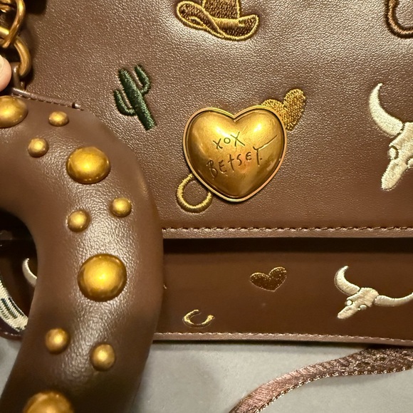 Betsey Johnson Brown Crossbody Bag with Embellishments - Picture 5 of 6